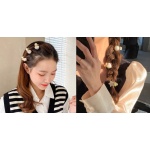 ROXXANI κλιπ μαλλιών RXN-0006 με τετράγωνη οπάλ πέτρα, χρυσό, 2τμχ - Image 3