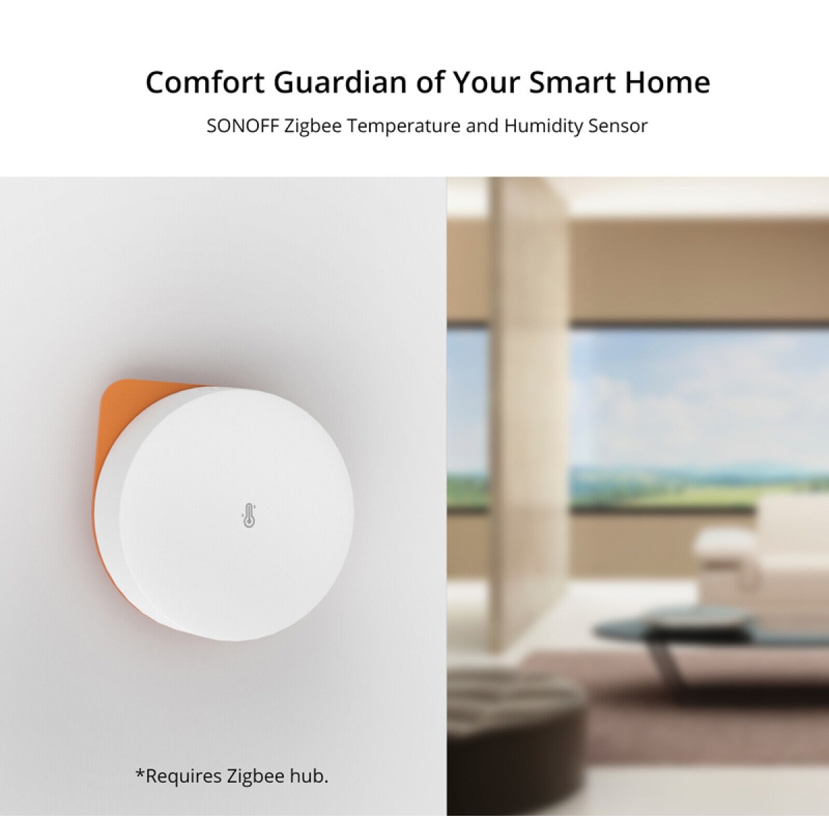 SONOFF smart αισθητήρας θερμοκρασίας & υγρασίας SNZB-02P, ZigBee - Image 2