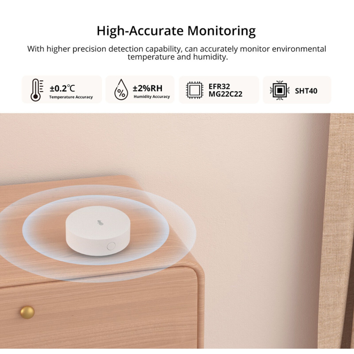 SONOFF smart αισθητήρας θερμοκρασίας & υγρασίας SNZB-02P, ZigBee - Image 5