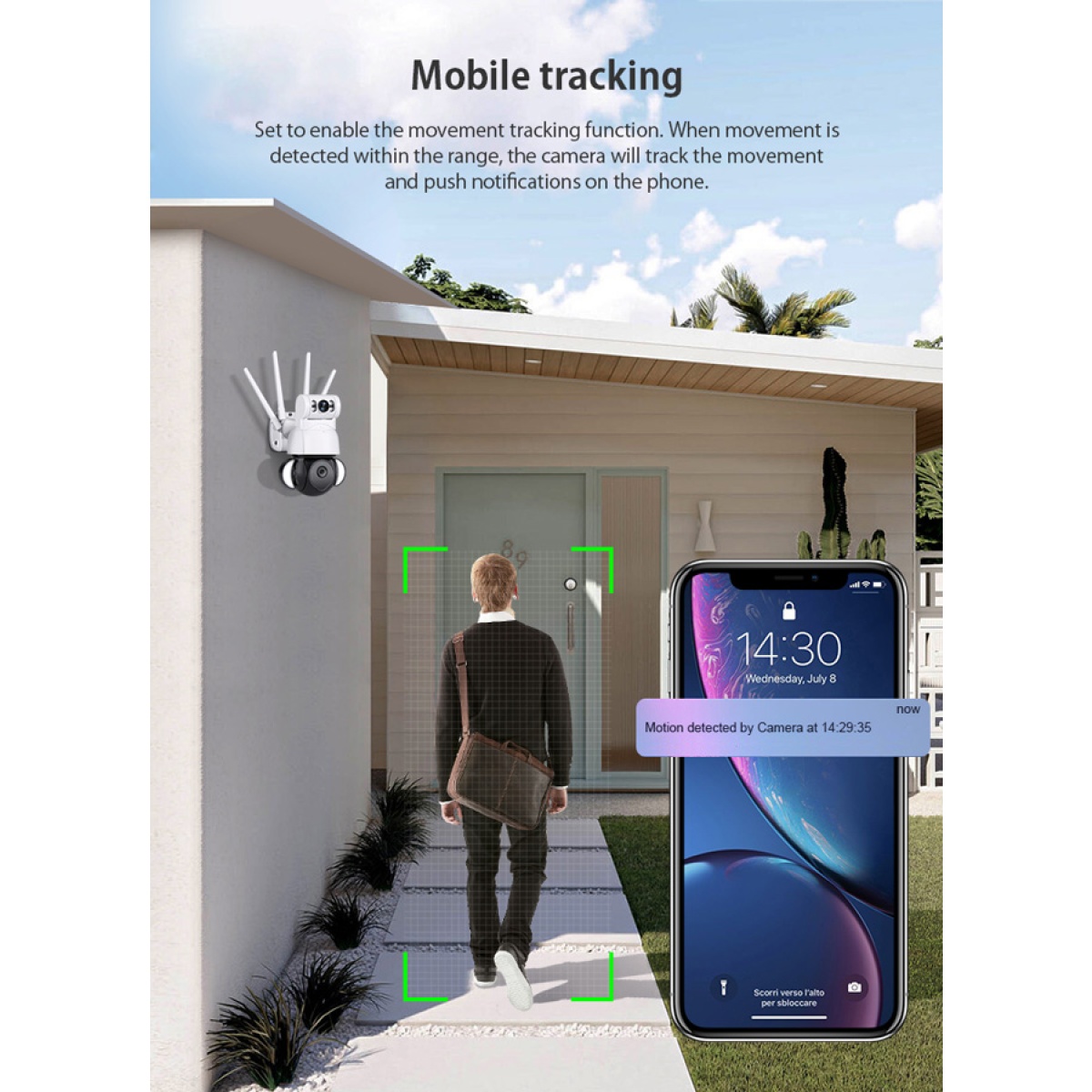 SECTEC smart κάμερα ST-428-4M-DL με προβολείς, dual lens, 4MP, Onvif PTZ - Image 5