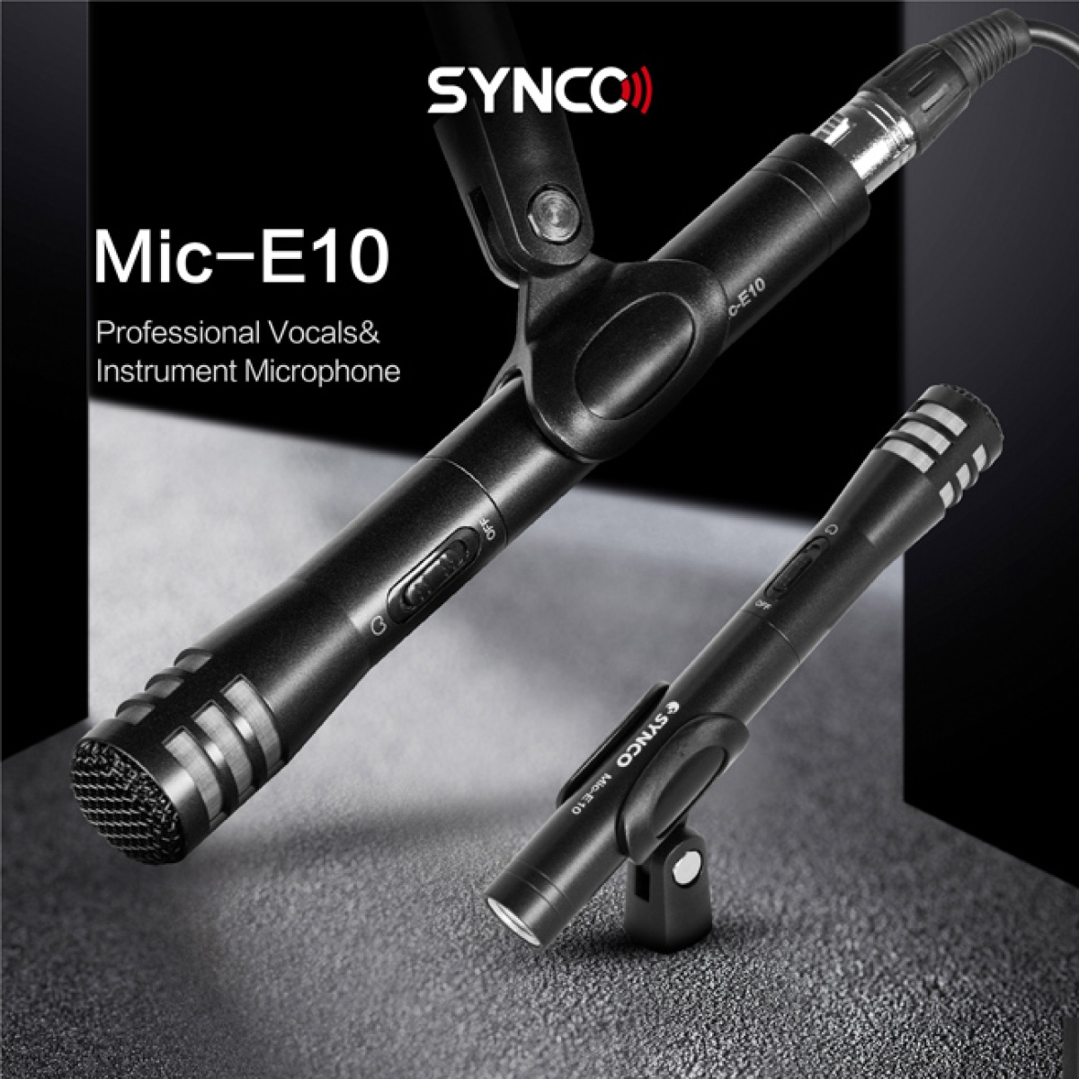 SYNCO μικρόφωνο χειρός SY-E10-MIC, δυναμικό, καρδιοειδές, XLR, μαύρο - Image 2
