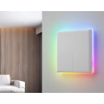 SONOFF smart διακόπτης T5-2C-86 με LED φωτισμό, διπλός, Wi-Fi, λευκός - Image 2