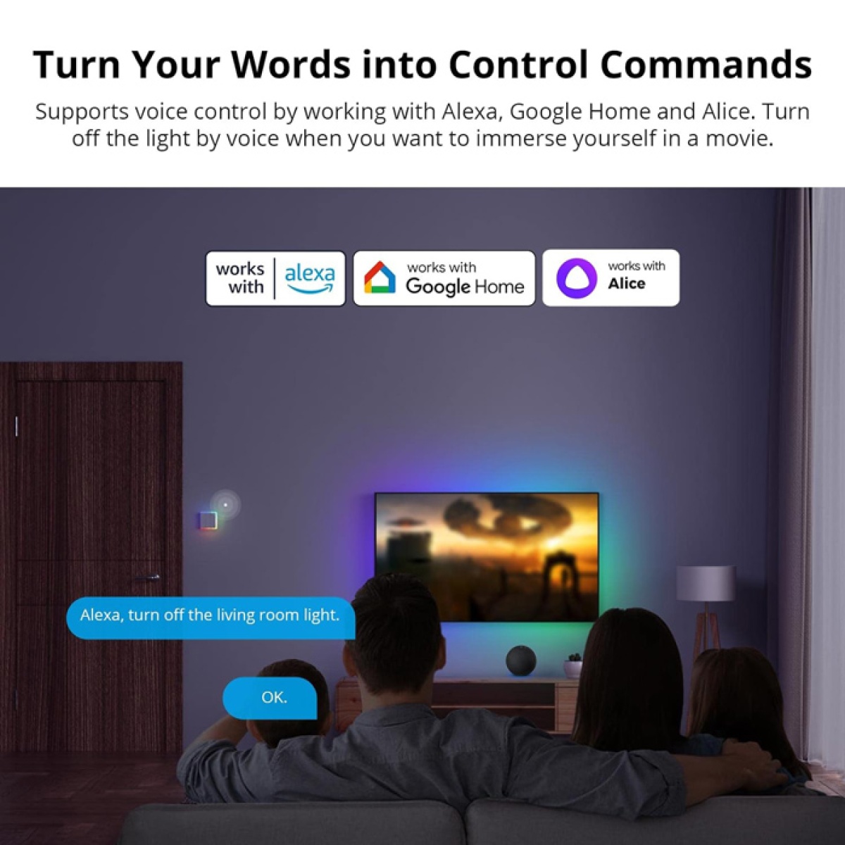 SONOFF smart διακόπτης T5-2C-86 με LED φωτισμό, διπλός, Wi-Fi, λευκός - Image 6