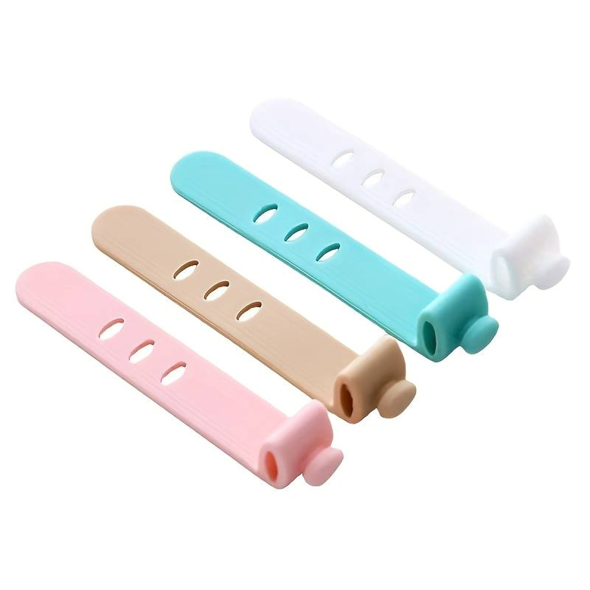 POWERTECH δεματικά καλωδίων TIES-077, 6.5x1cm, πολύχρωμα, 4τμχ - Image 1