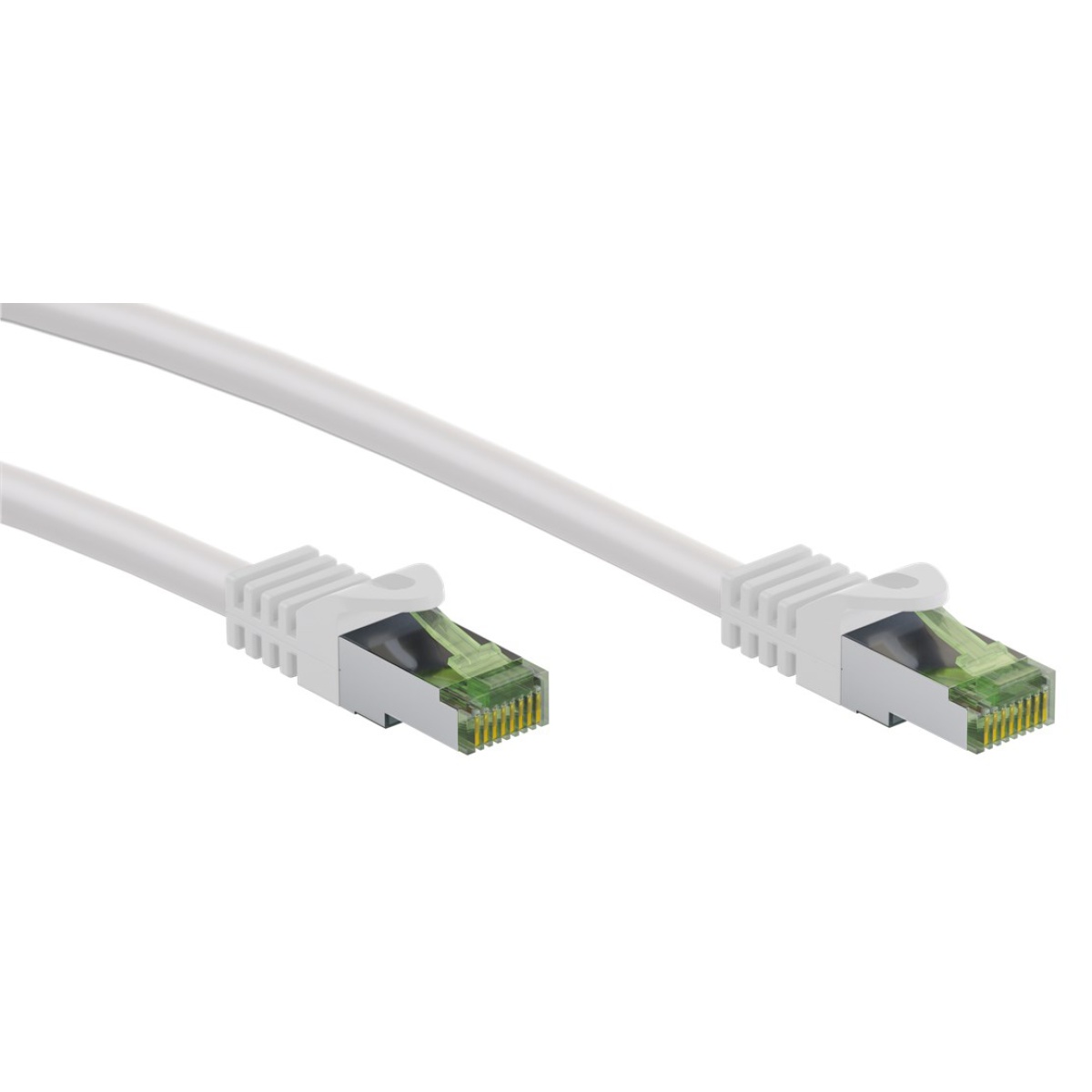 61102 GOOBAY καλώδιο δικτύου 61102, CAT 8.1 S/FTP, copper, GHMT, 0.25m, λευκό - Image 1