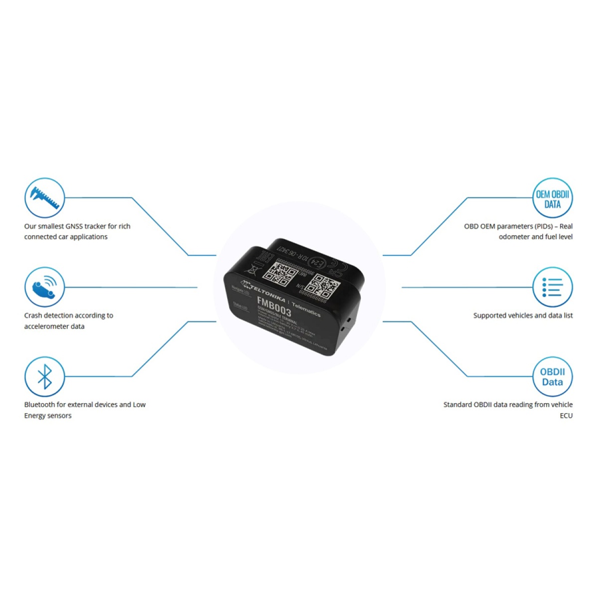 TELTONIKA GPS Tracker αυτοκινήτου FMB00377NJ01, GSM/GPRS/GNSS, Bluetooth - Image 3