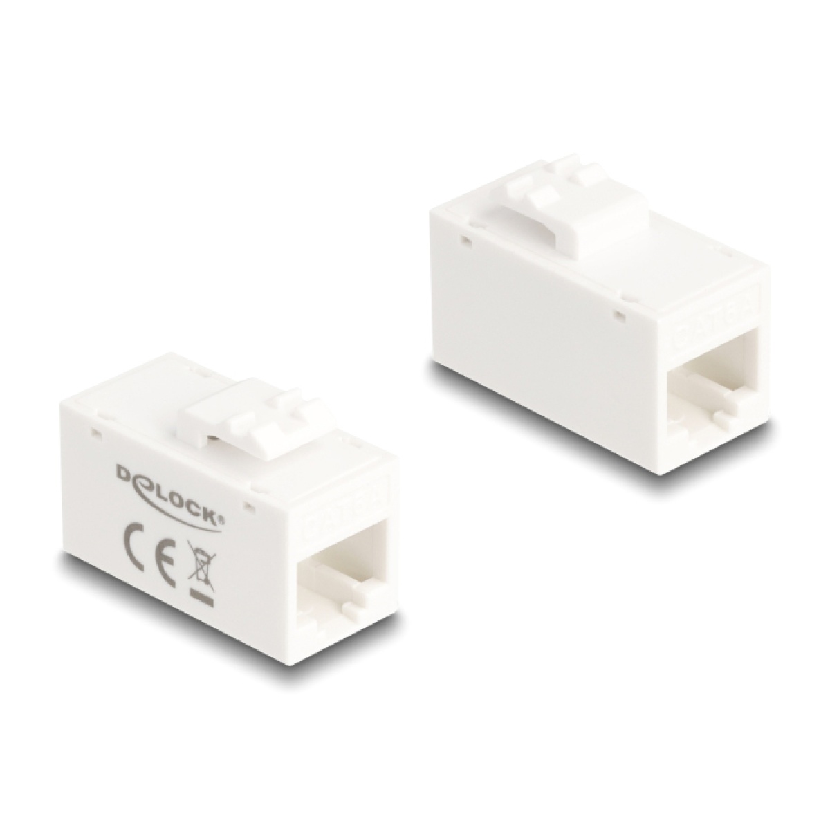 DELOCK Keystone module RJ45 90639, θηλυκό σε θηλυκό, Cat 6A UTP, λευκό - Image 1