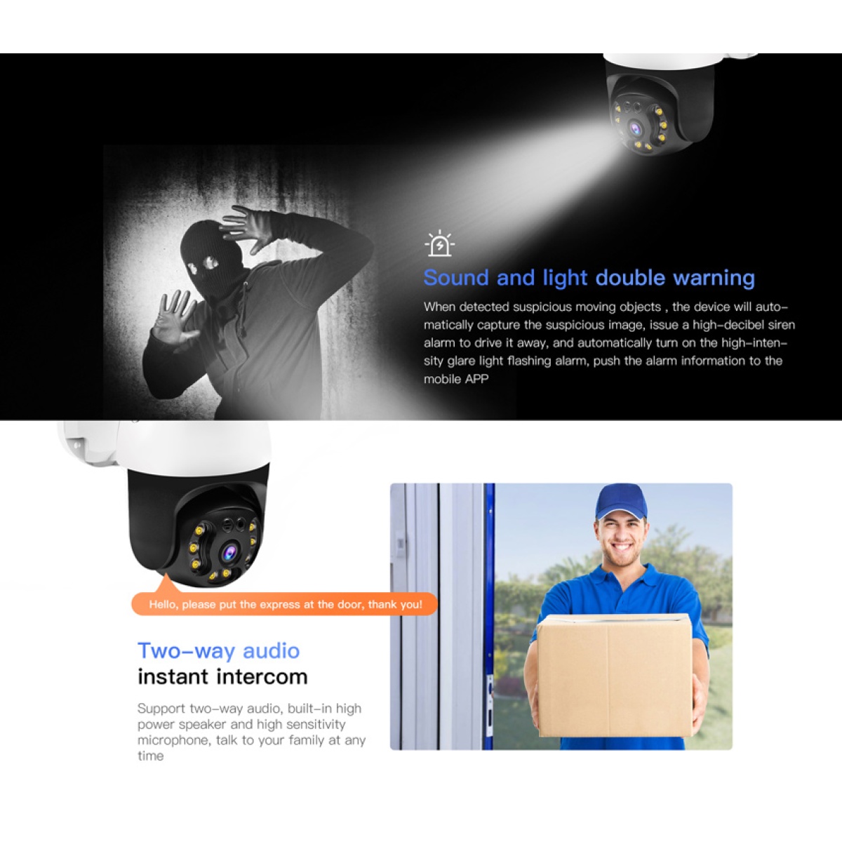 VSTARCAM smart IP κάμερα CS64, αδιάβροχη IP66, 3MP, WiFi, cloud/micro SD - Image 6