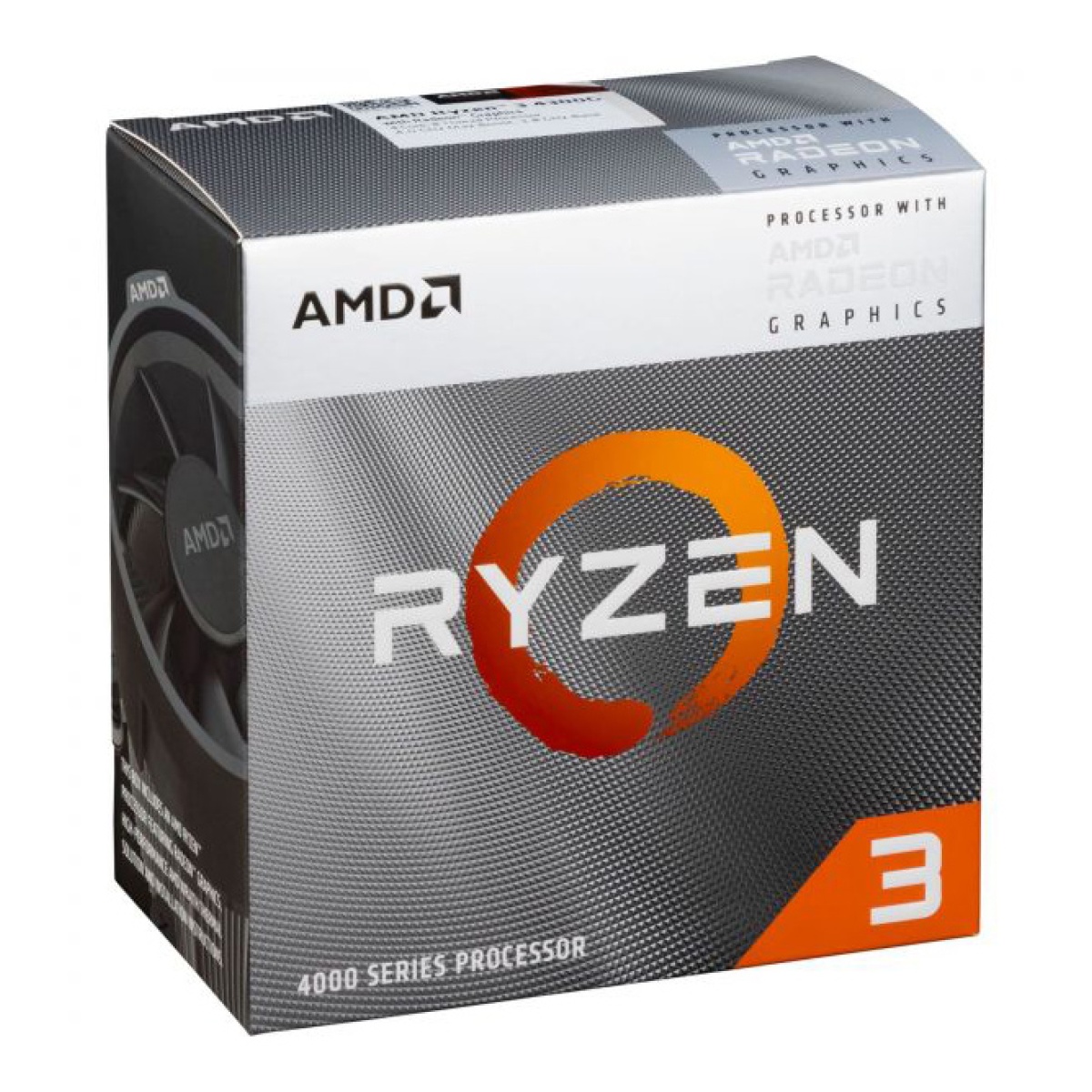 100-100000144BOX AMD CPU Ryzen 3 4300G, 3.9GHz, 6 Cores, AM4, 6MB, Wraith Stealth cooler - Image 1