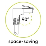 GOOBAY καλώδιο δικτύου 51513, CAT 6 U/UTP, γωνιακό, CCA, 0.25m, μαύρο - Image 3