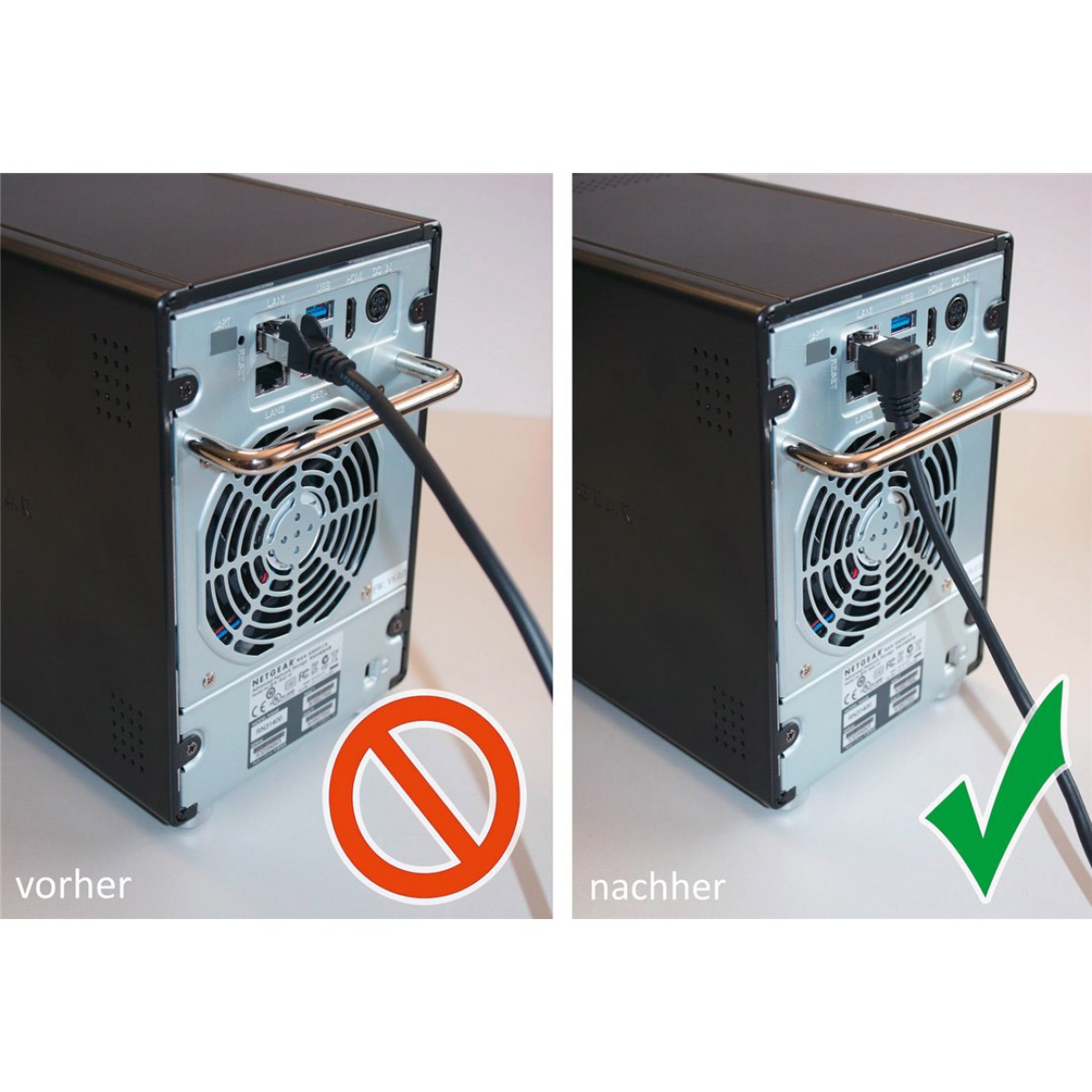 GOOBAY καλώδιο δικτύου 51513, CAT 6 U/UTP, γωνιακό, CCA, 0.25m, μαύρο - Image 2