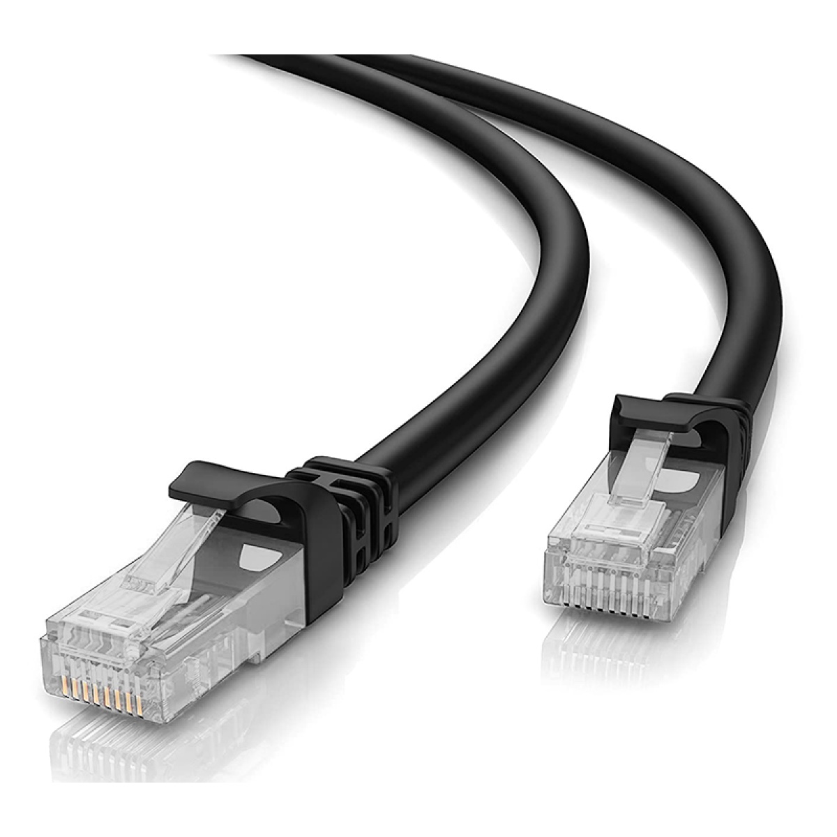 CAB-N201 POWERTECH καλώδιο δικτύου CAB-N201, Cat 5e U/UTP, CCA 26AWG, 7.5m, μαύρο - Image 1