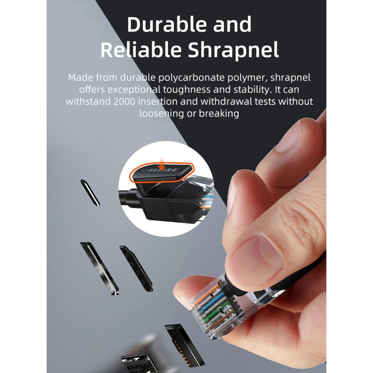 CABLETIME καλώδιο δικτύου CT-CAT6U, CAT 6 UTP, 250 MHz, CCA, 1m, μαύρο - Image 6