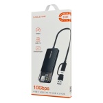 CABLETIME USB hub CT-HUBT5-PB, 4x θυρών, 10Gbps, USB/USB-C σύνδεση, μαύρο - Image 10