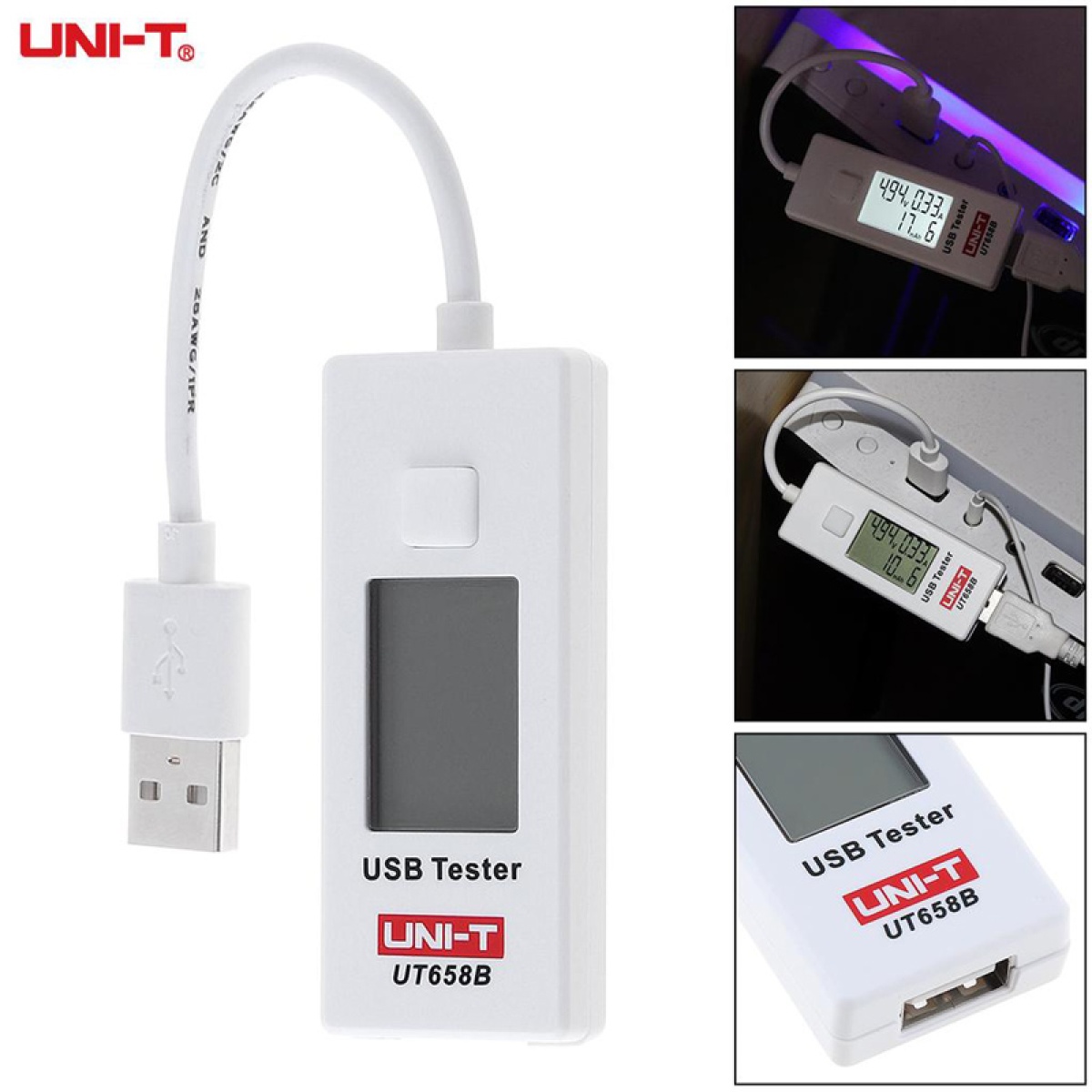 UNI-T USB συσκευή ελέγχου καλωδιώσεων UT658B, με οθόνη - Image 2