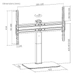 POWERTECH επιτραπέζια βάση τηλεόρασης PT-1328, 37-70", έως 40kg - Image 8