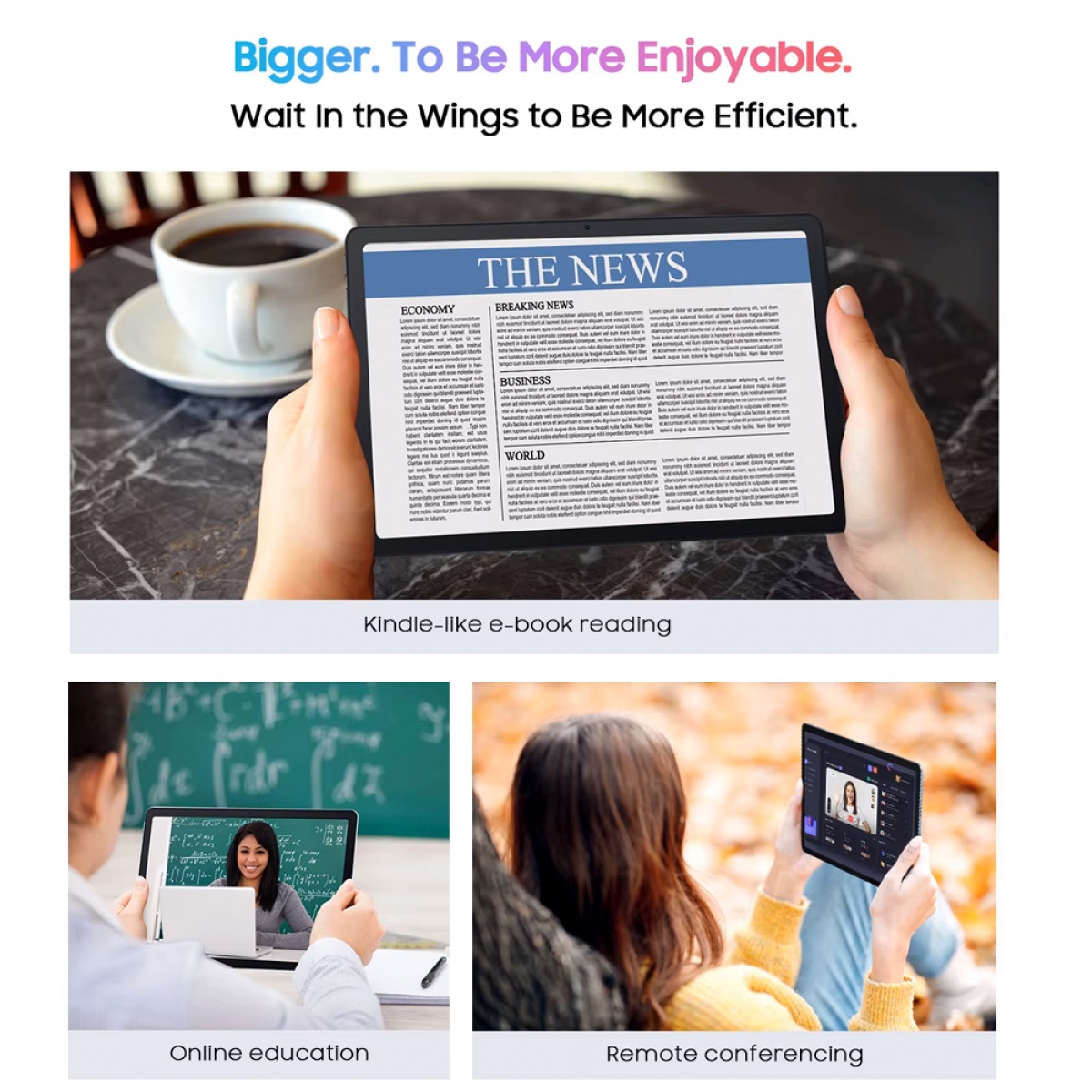 BLACKVIEW tablet Tab 9 WiFi, 11", 6/256GB, Android 14, 8200mAh, γκρι - Image 16