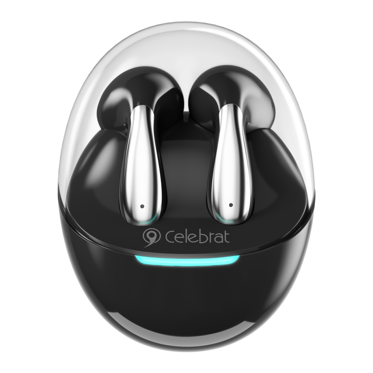 CELEBRAT earphones με θήκη φόρτισης W51, True Wireless, Φ13mm, μαύρα - Image 4