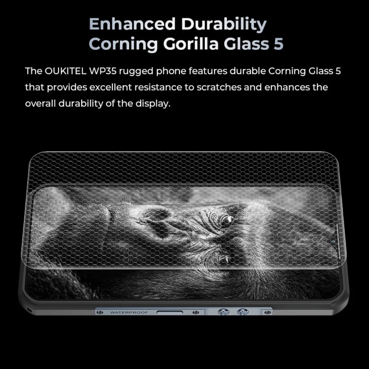 OUKITEL smartphone WP35, 6.6", 8/256GB, 5G, 11000mAh, IP68/IP69K, γκρι - Image 10