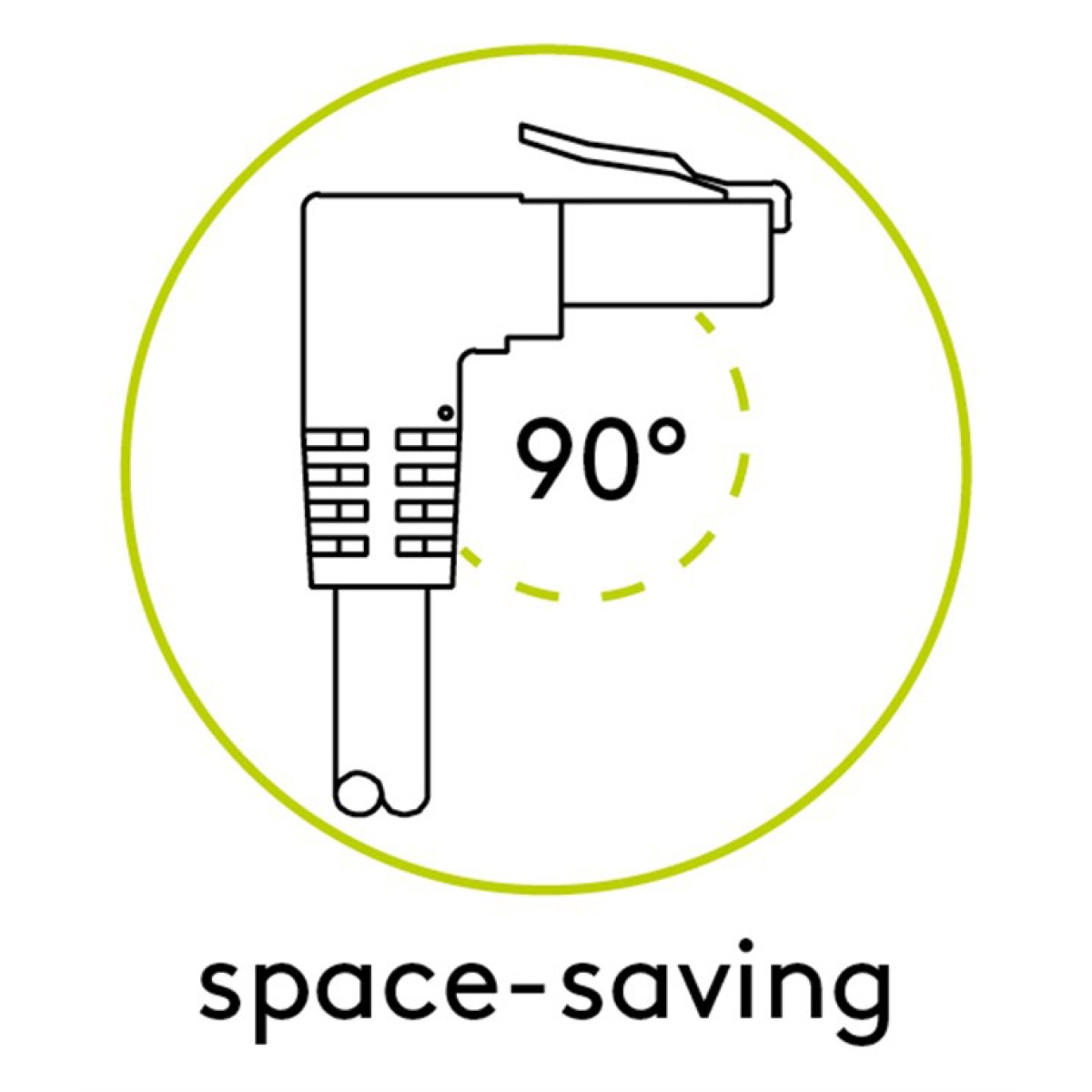 GOOBAY καλώδιο δικτύου 51517, CAT 6 U/UTP, γωνιακό, CCA, 3m, μαύρο - Image 2