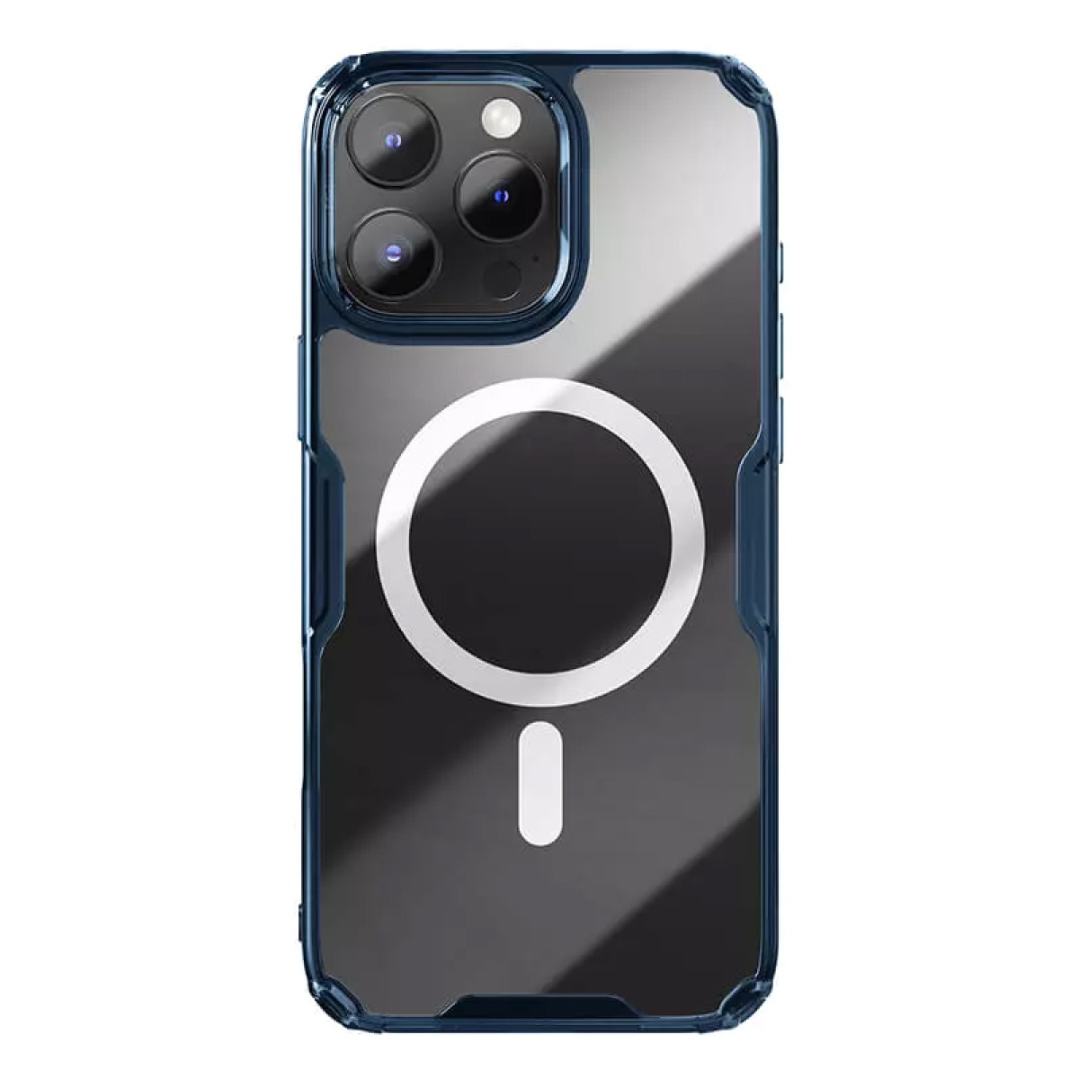 6902048287297 NILLKIN θήκη Nature TPU Pro Magnetic για iPhone 16 Pro, διάφανη-μπλε - Image 1