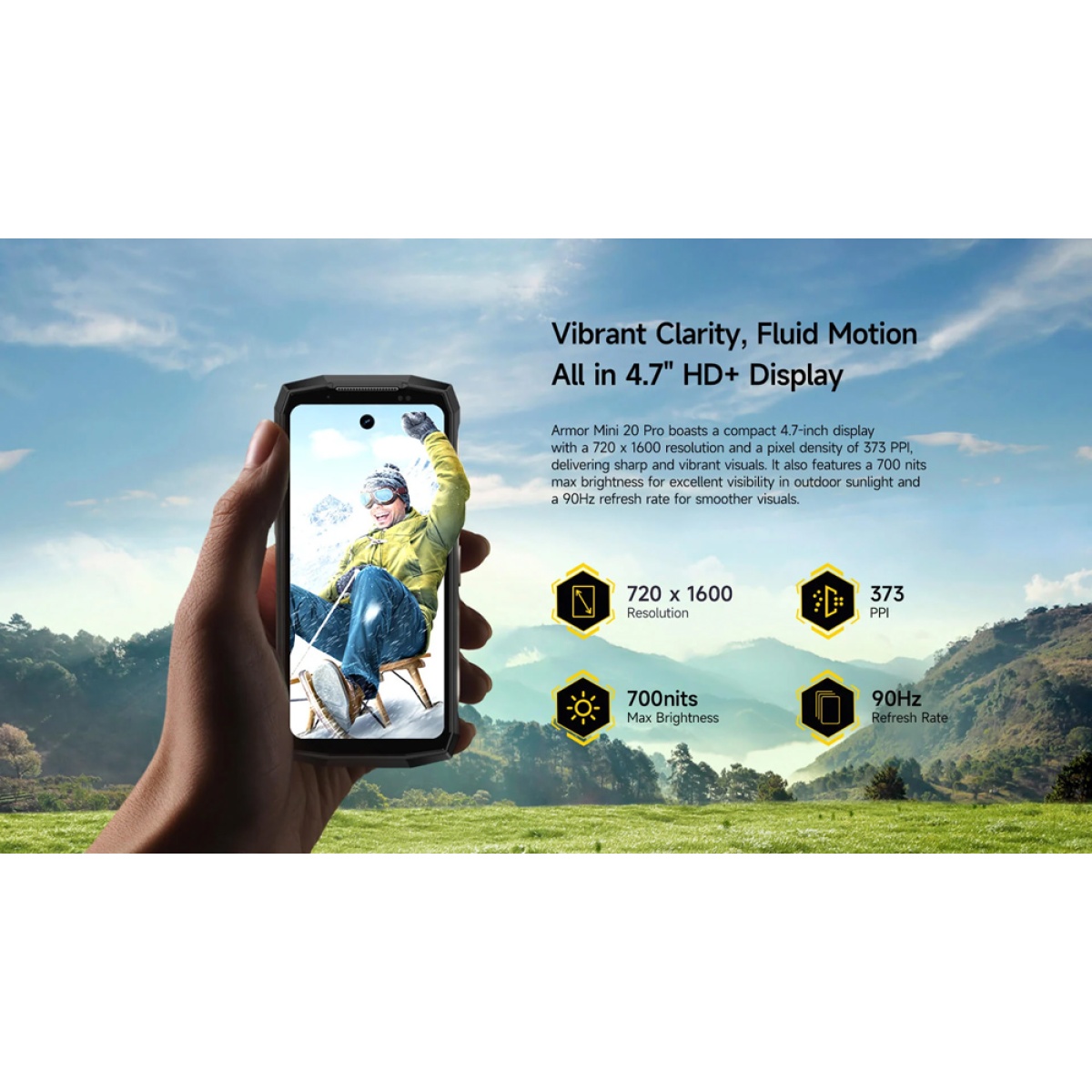 ULEFONE smartphone Armor Mini 20 Pro, 4.7", 8/256GB, 5G, 6200mAh, IP68/IP69K, μαύρο - Image 8