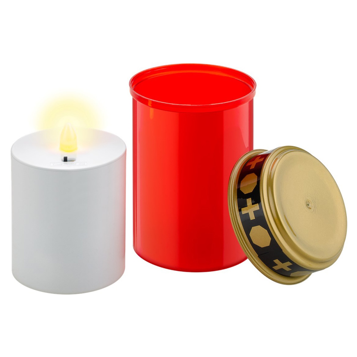 GOOBAY LED φωτιστικό κερί αφιέρωσης 74366, 2400K, IP44, κόκκινο - Image 3