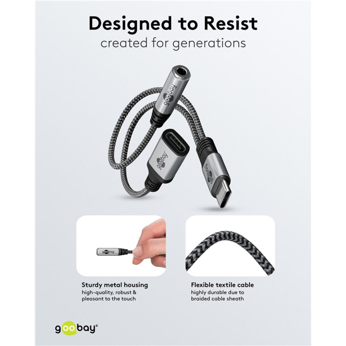 GOOBAY αντάπτορας USB-C σε 3.5mm & USB-C 74524, 60W, 480Mbps, γκρι - Image 6