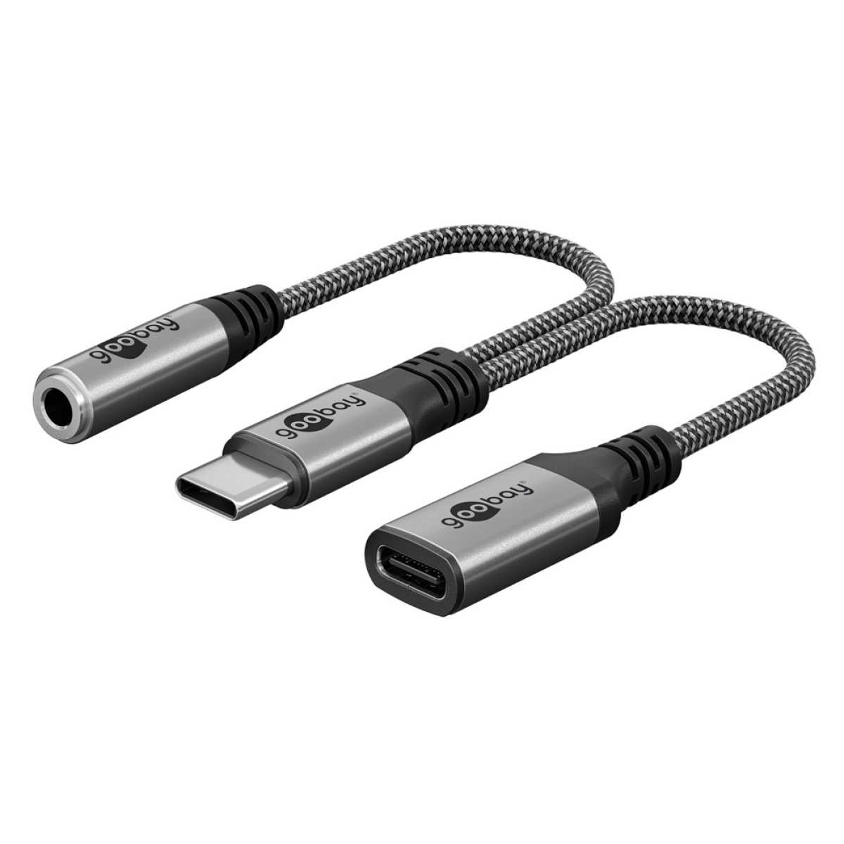GOOBAY αντάπτορας USB-C σε 3.5mm & USB-C 74524, 60W, 480Mbps, γκρι - Image 8
