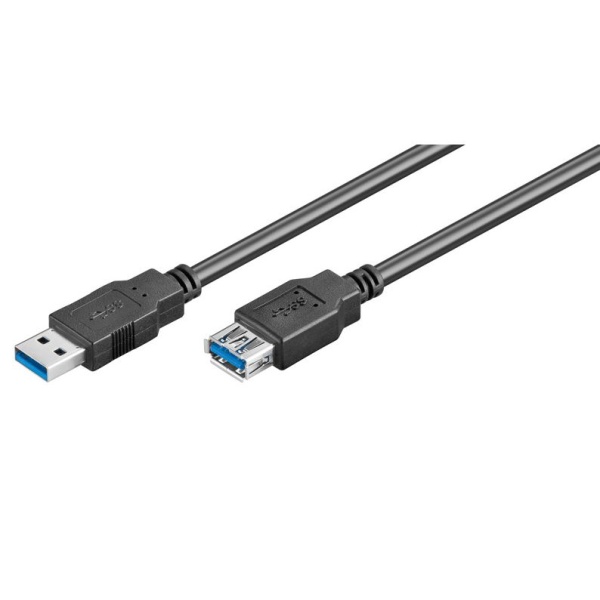 GOOBAY καλώδιο USB 3.0 σε USB (F) 93998, copper, 1.8m, μαύρο