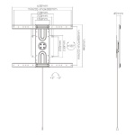 BRATECK επιτοίχια βάση τηλεόρασης LP69-46F , 37-80", έως 50kg - Image 9