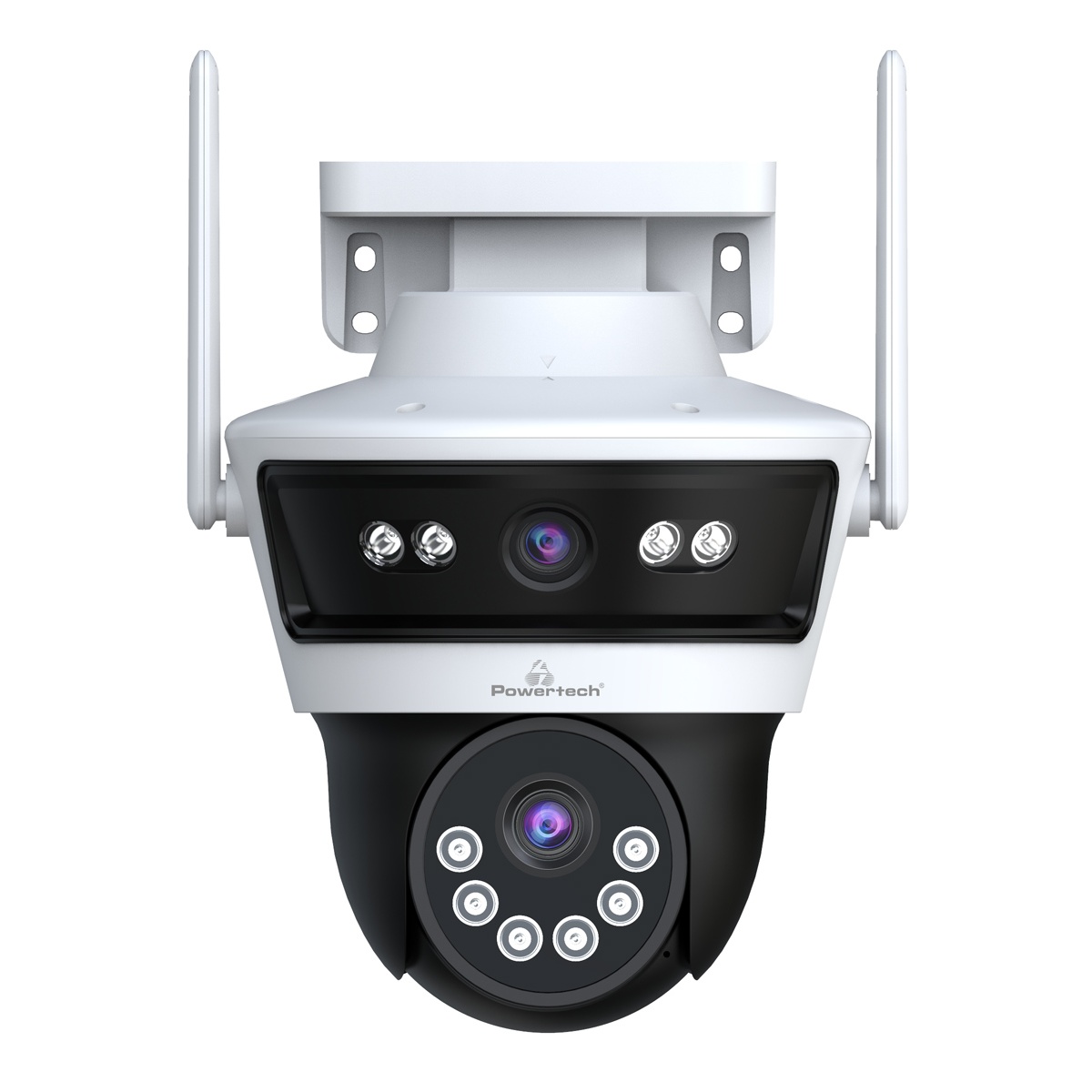 POWERTECH smart κάμερα PT-1340, 3MP, dual lens, WiFi, PTZ, SD, IP65 - Image 1