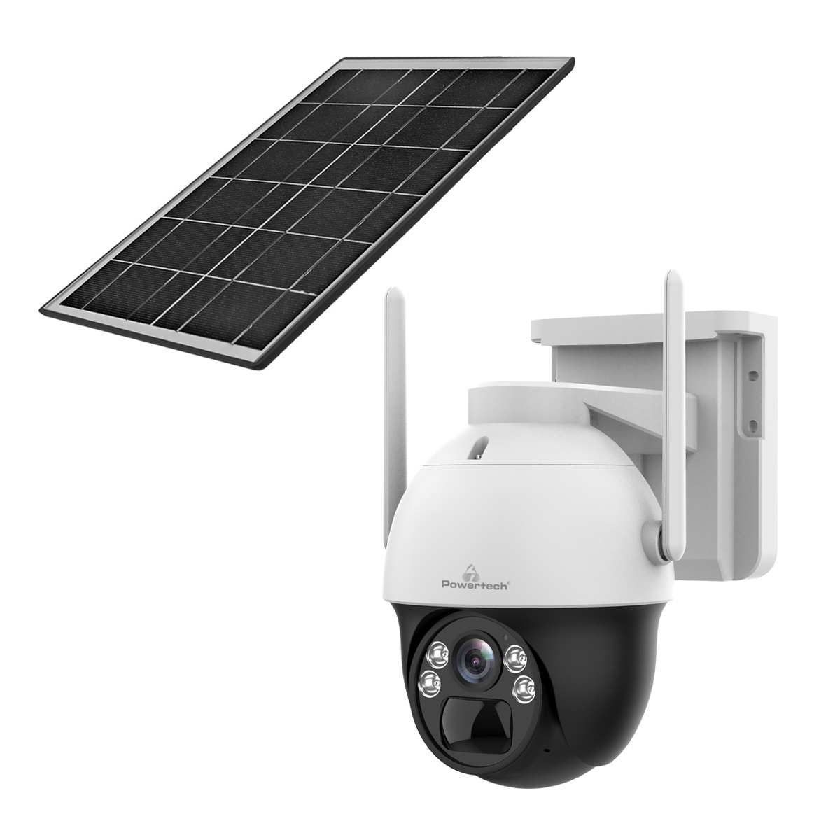 POWERTECH smart ηλιακή κάμερα PT-1341, 4MP, WiFi, PTZ, SD, IP66 - Image 1