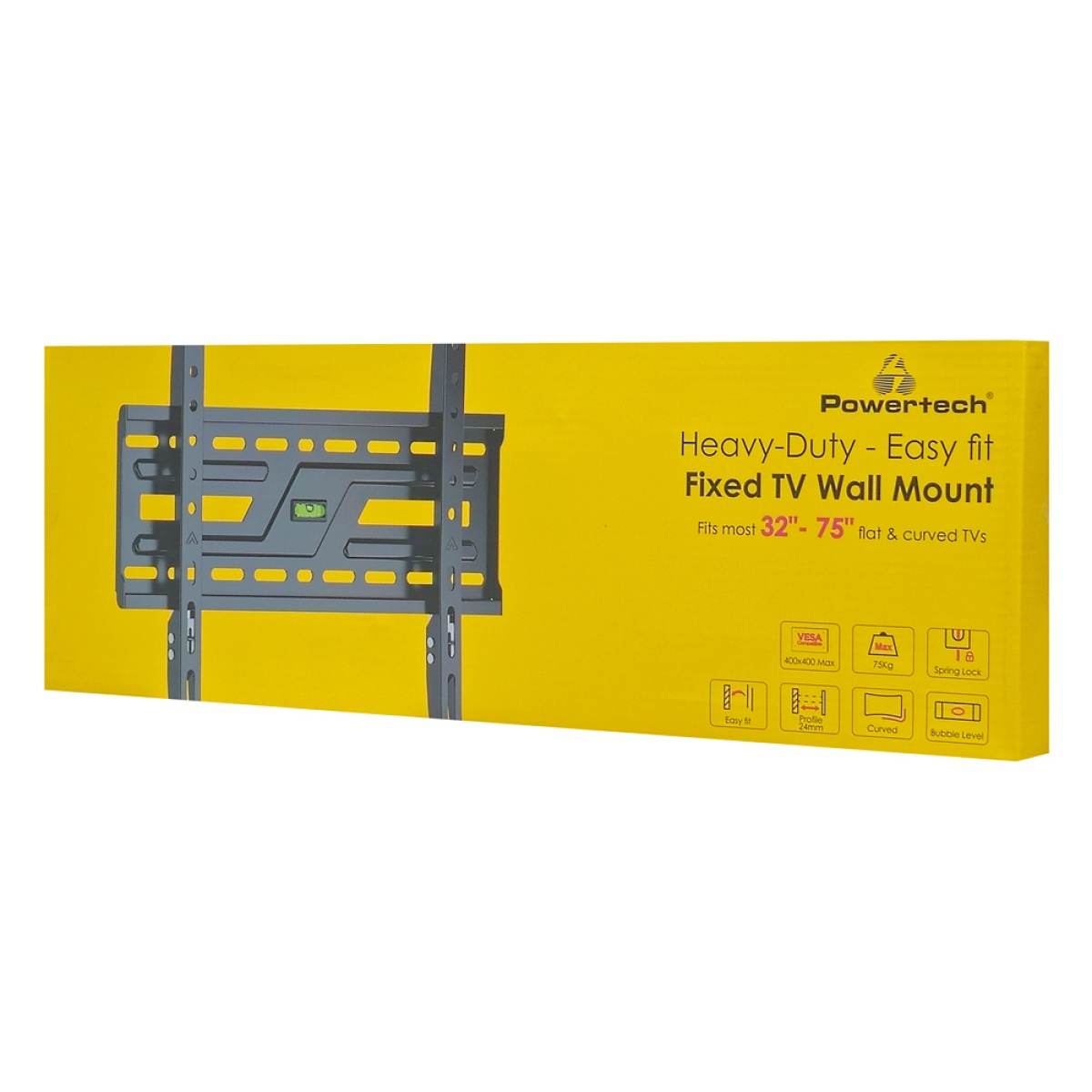 POWERTECH επιτοίχια βάση τηλεόρασης PT-1373, 32-75", έως 75kg, fixed - Image 8