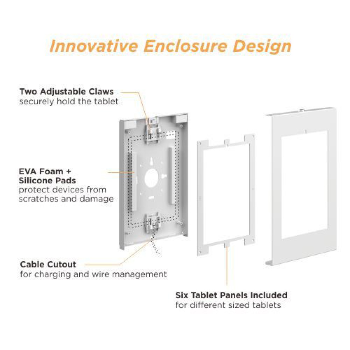 BRATECK επιτραπέζια βάση tablet PAD34-03, αντικλεπτική, 9.7-11", λευκή - Image 3