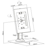 BRATECK επιτραπέζια βάση tablet PAD34-03, αντικλεπτική, 9.7-11", λευκή - Image 7