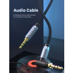 CABLETIME καλώδιο ήχου 3.5mm CT-P11RGN, γωνιακό, AUX, 1.8m, μαύρο - Image 2