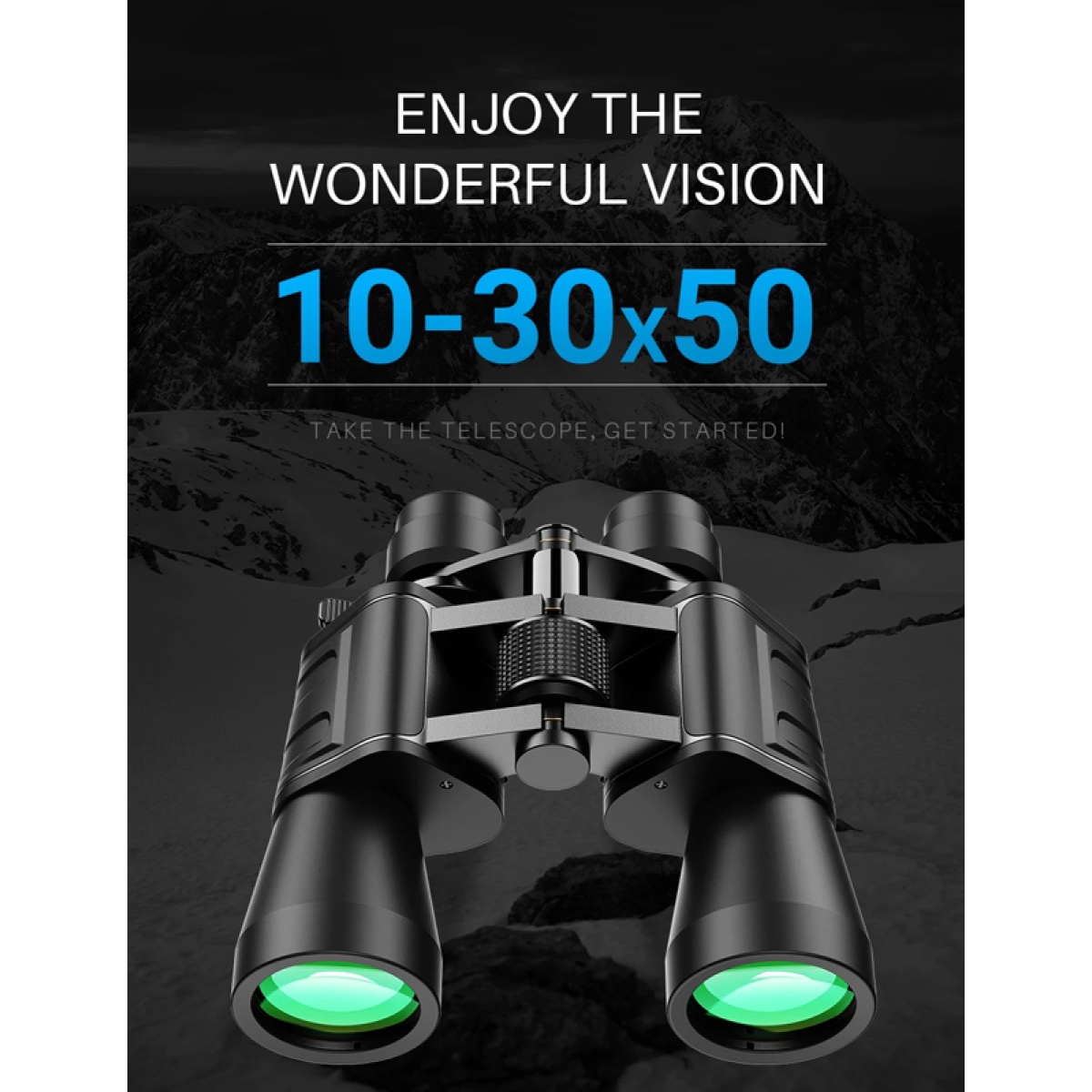 APEXEL κιάλια APS-PB10-30X50, 10x-30x zoom, Φ 50mm, μαύρα - Image 2