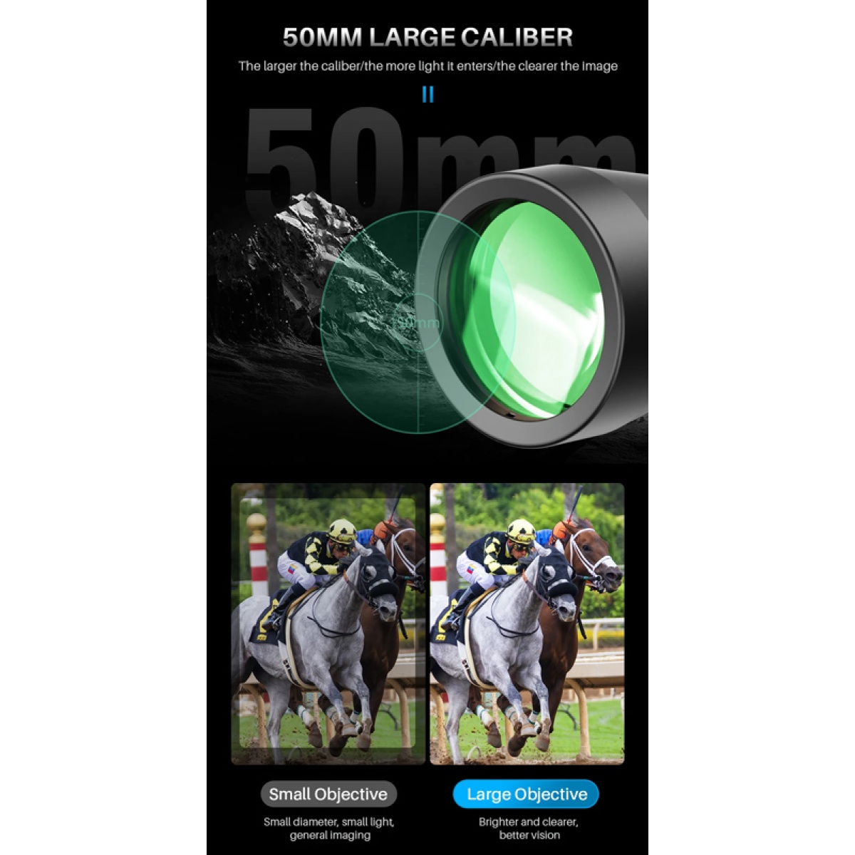 APEXEL κιάλια APS-PB10-30X50, 10x-30x zoom, Φ 50mm, μαύρα - Image 4