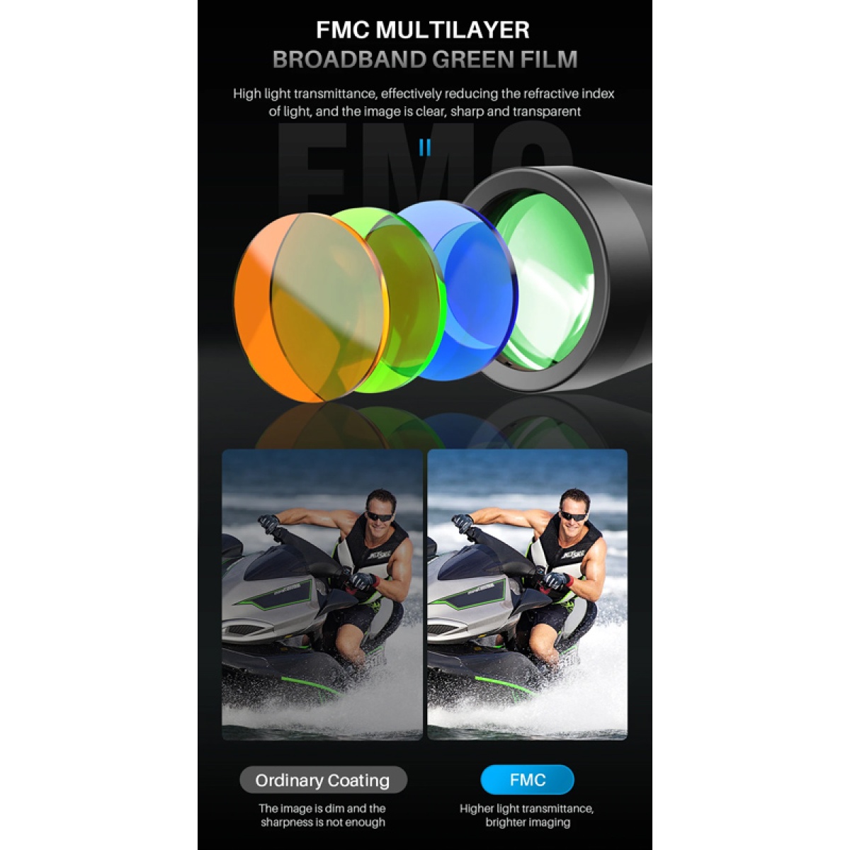 APEXEL κιάλια APS-PB10-30X50, 10x-30x zoom, Φ 50mm, μαύρα - Image 5