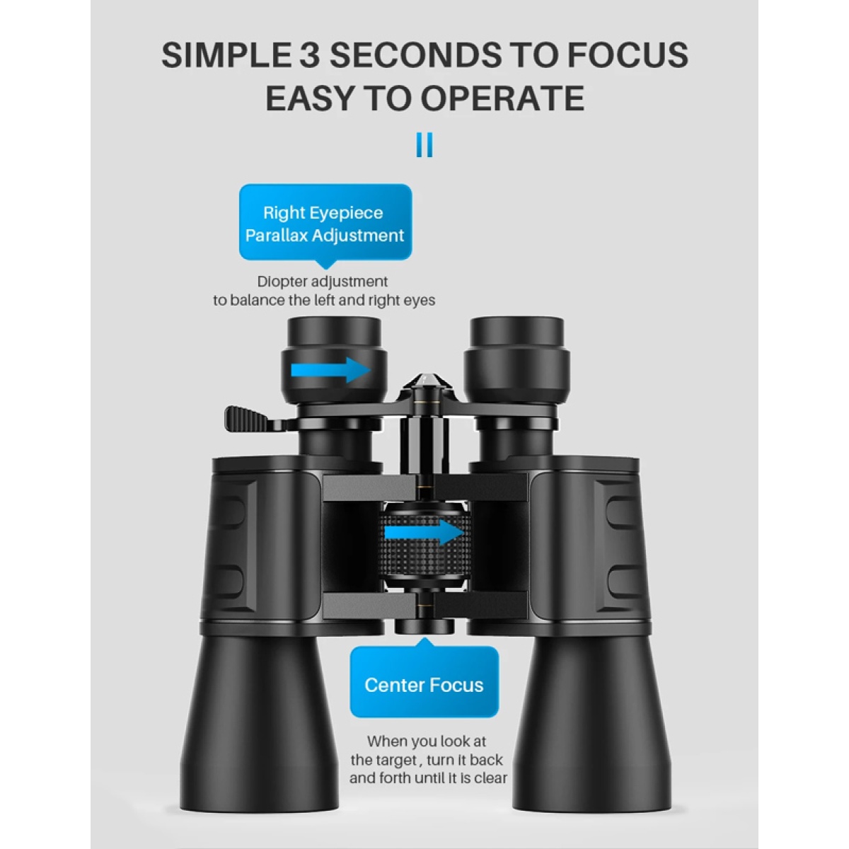 APEXEL κιάλια APS-PB10-30X50, 10x-30x zoom, Φ 50mm, μαύρα - Image 6