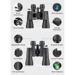 APEXEL κιάλια APS-PB10-30X50, 10x-30x zoom, Φ 50mm, μαύρα - Image 7