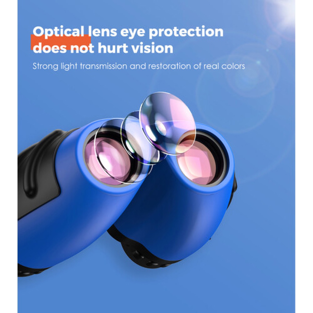 APEXEL κιάλια APS-PB8X21 για παιδιά, 8x zoom, Φ 21mm, μπλε - Image 3