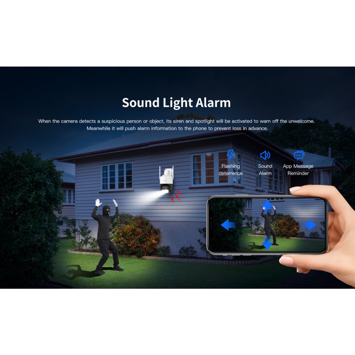 VSTARCAM smart κάμερα CS610Q, 4K/8MP, WiFi, PTZ, SD, IP66 - Image 3