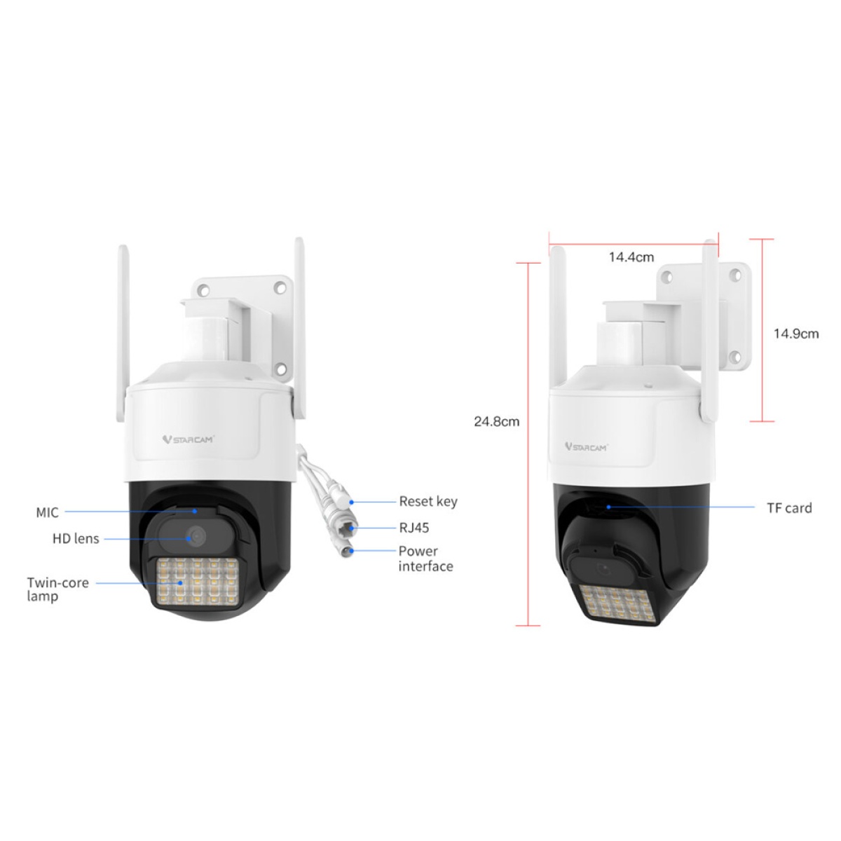 VSTARCAM smart κάμερα CS610Q, 4K/8MP, WiFi, PTZ, SD, IP66 - Image 5