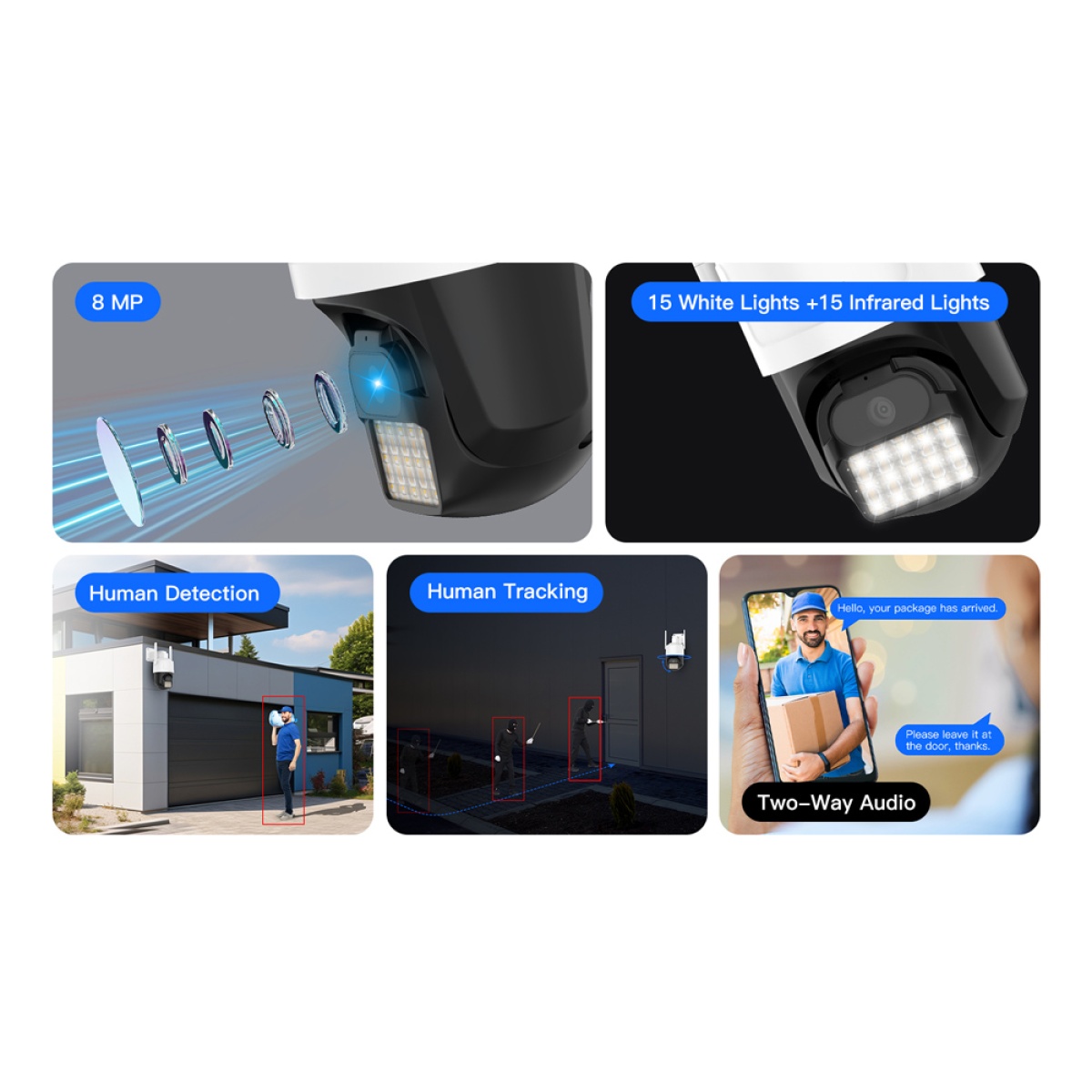 VSTARCAM smart κάμερα CS610Q, 4K/8MP, WiFi, PTZ, SD, IP66 - Image 7