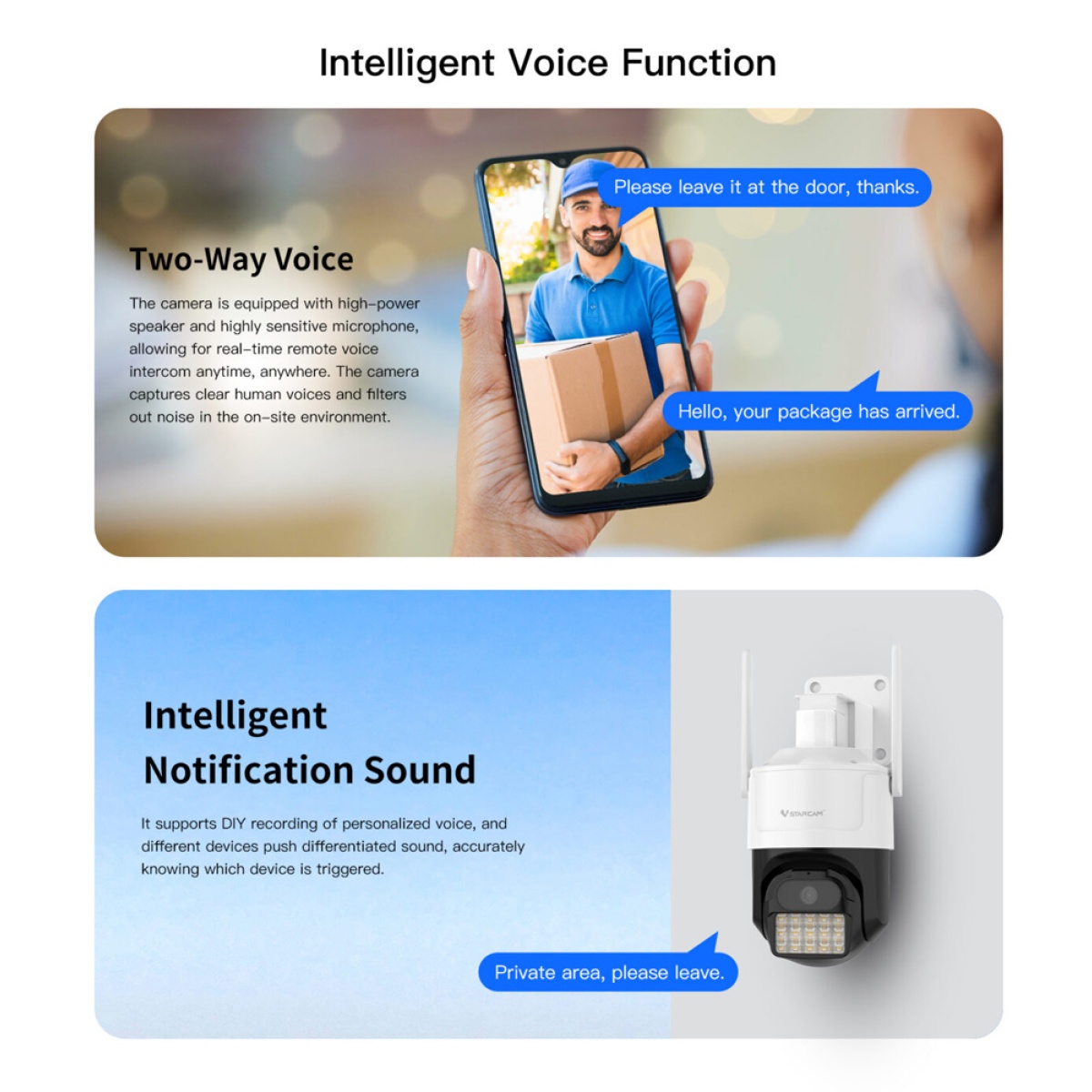 VSTARCAM smart κάμερα CS610Q, 4K/8MP, WiFi, PTZ, SD, IP66 - Image 14