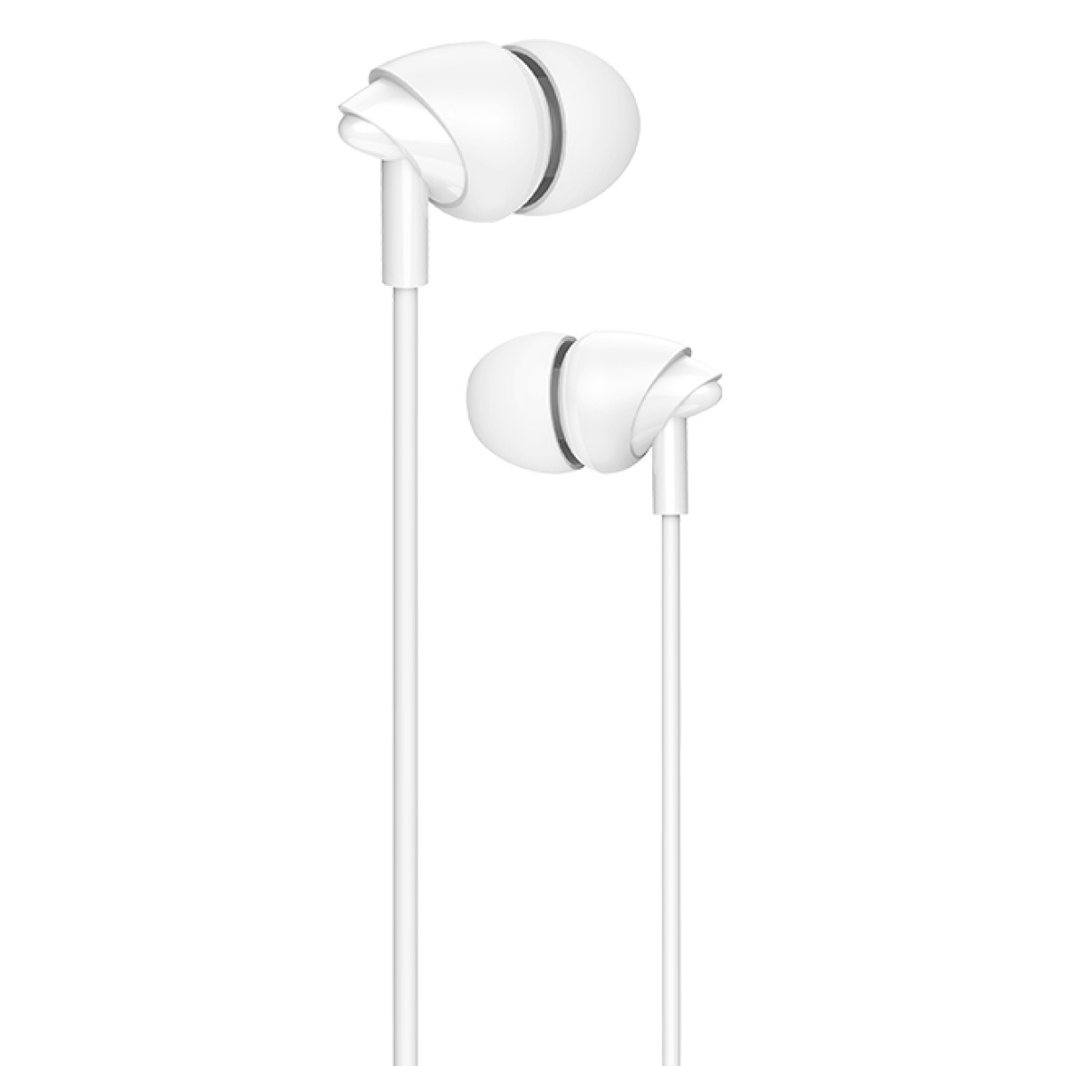 USAMS earphones με μικρόφωνο EP-39, 3.5mm σύνδεση, Φ10mm, 1.2m, λευκά - Image 1