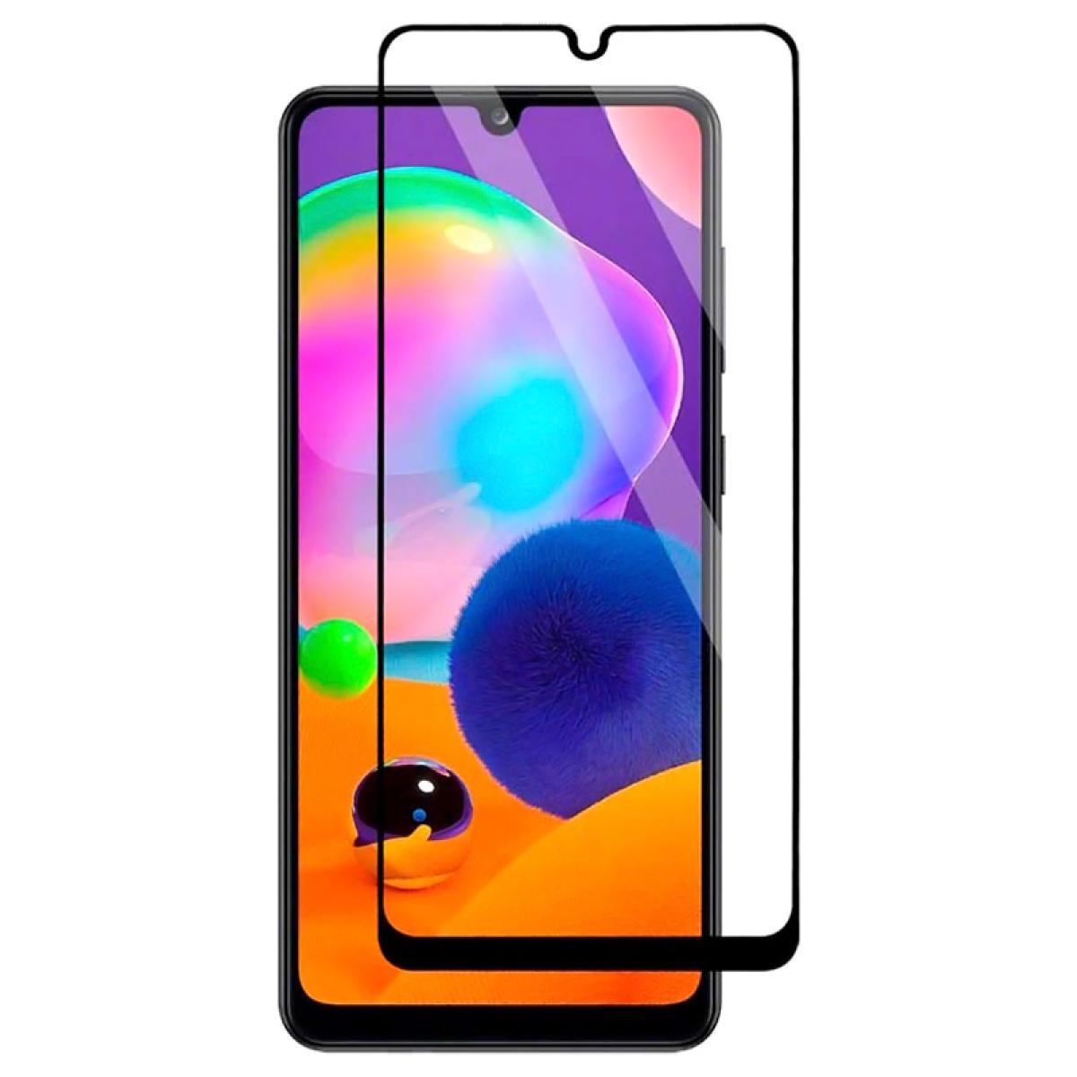 TGC-0473 POWERTECH tempered glass 5D TGC-0473, Samsung A31, full glue, μαύρο - Image 1