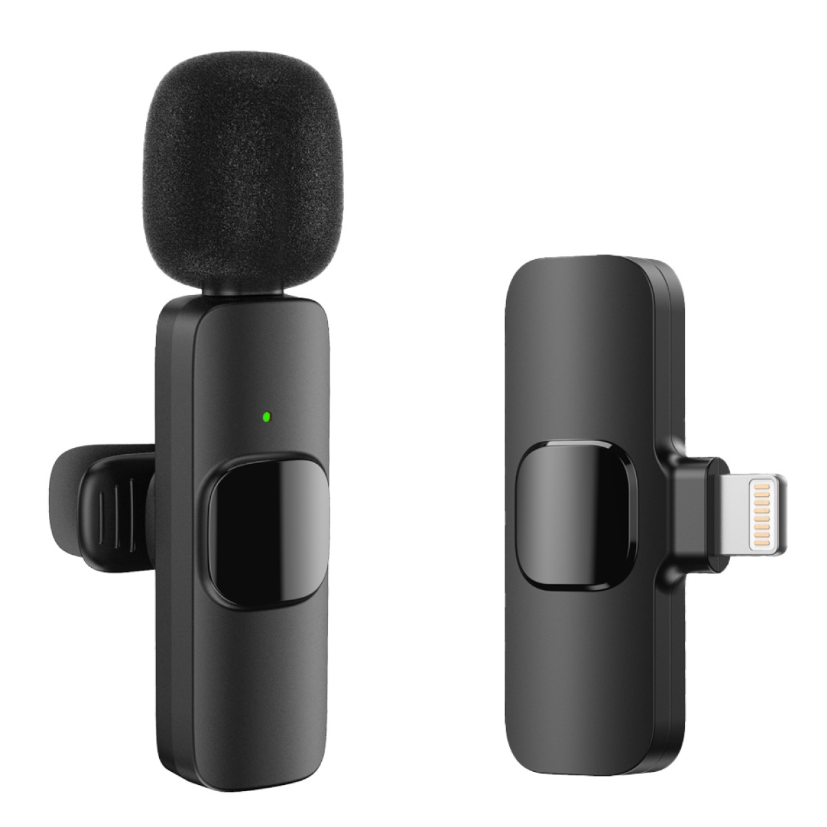 APL-MIC004 APEXEL ασύρματο μικρόφωνο APL-MIC004, Lightning, 2.4GHz, μαύρο - Image 1